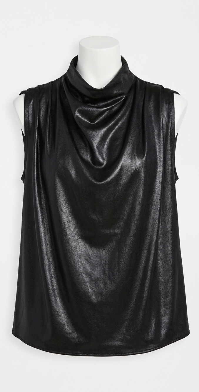 NEW AMANDA UPRICHARD fabienne sleeveless top in black